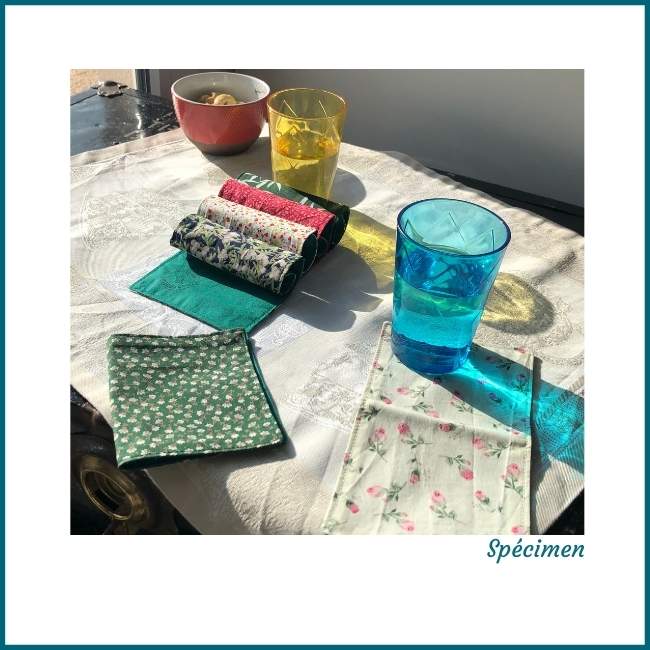 Bacchus, les serviettes apéro de RHAPSO Couture