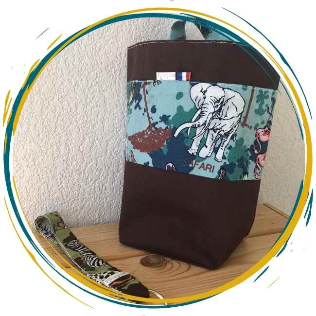 RHAPSO Couture, commande personnalisée de Mailys -Abéona et son porte-clé assorti