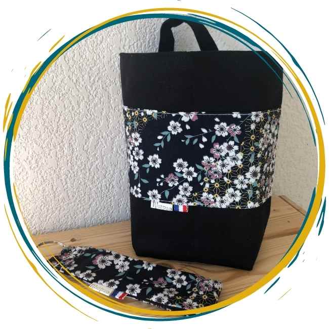 RHAPSO Couture, commande personnalisée de Mailys -Abéona et son porte-clé assorti