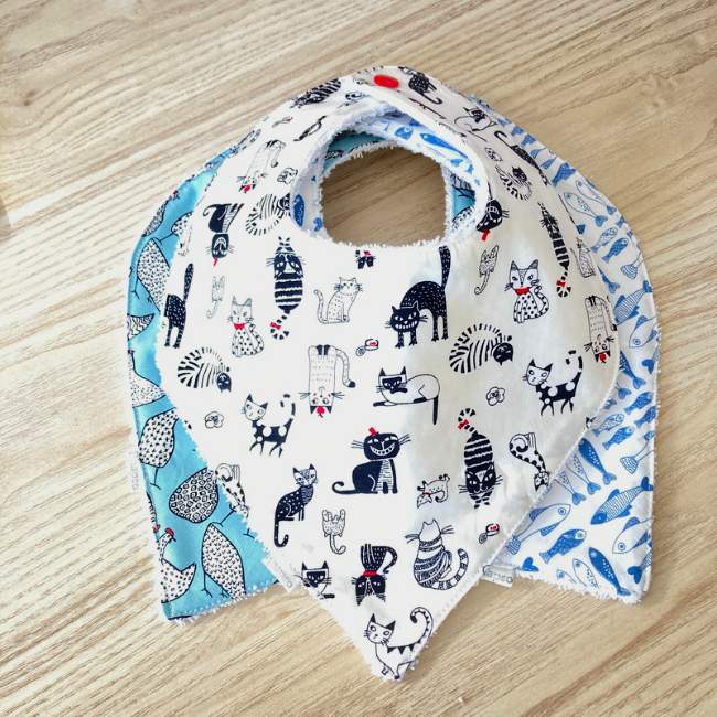 RHAPSO Couture, la commande personnalisée d'Isa L - bavoirs RHAPSO Couture, la commande personnalisée d'Isa L - bavoirs