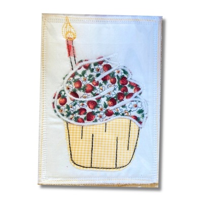 Rhapso Couture : carte postale, collection collection anniversaire, cupcake vichy jaune
