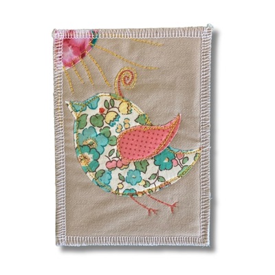 Rhapso Couture: carte postale , collection oiseaux, oiseau liberty