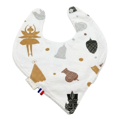 Rhapso Couture: bavoir bandana, Casse-Noisette
