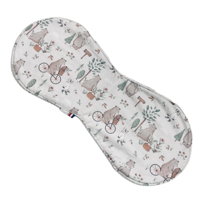 Rhapso couture, univers des bébés, bavoir épaule, coton oekotex et éponge de bambou bio