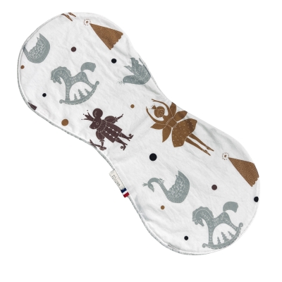 Rhapso couture, univers des bébés, bavoir épaule, coton oekotex et éponge de bambou bio