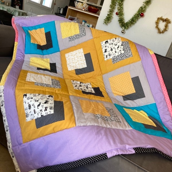 Rhapso Couture : univers linge de maison, plaid effet 3D d'Arnaud