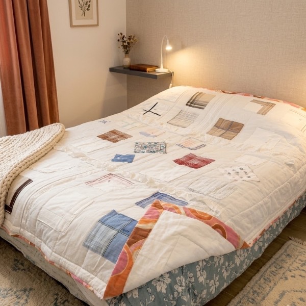 Rhapso Couture : univers linge de maison, plaid de Violaine