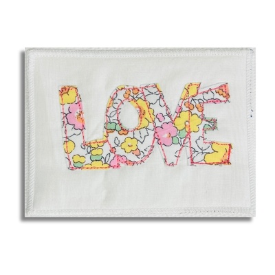 Rhapso Couture: carte postale , collection love, liberty petites fleurs jaunes