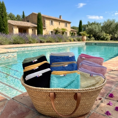 Rhapso Couture : serviette à cheveux forme turban ou goutte d'eau